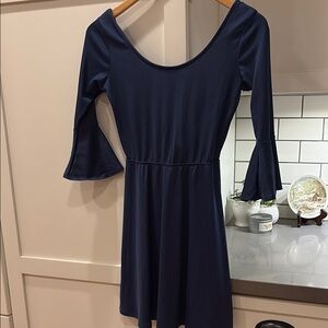 Timing Navy 3/4 Sleeve Dress